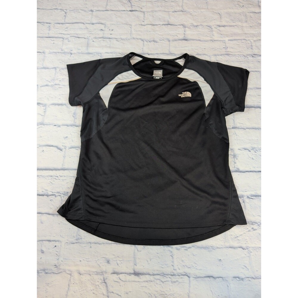 The North Face Shirt Women's Sz XL Tee Short Sleeve Black/White Flight Series